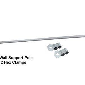 Half Wall Support Pole + 2 Hex Clamps
