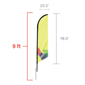 Feather Angled Flag - Small