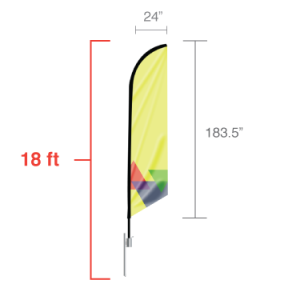 Feather Angled Flag - X-Large